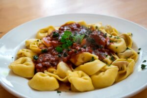 Tortellini with Meat Sauce