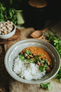 Creamy Chickpea Curry with Roasted Pistachios