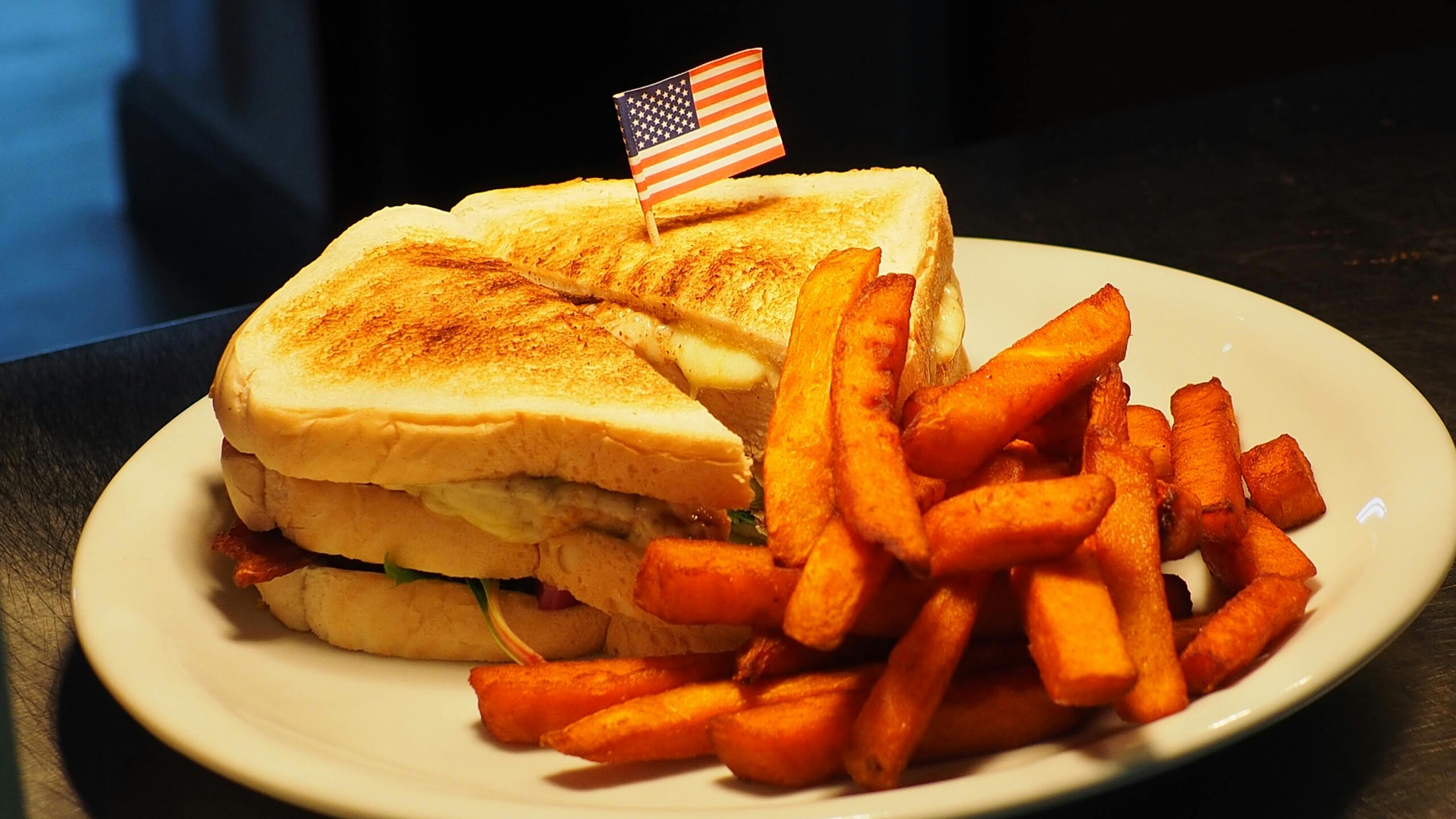Classic Club Sandwich with Sweet Potato Fries