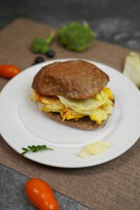 Cheesy Egg and Cabbage Sandwich