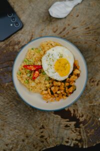 Kimchi Fried Rice with Fried Egg