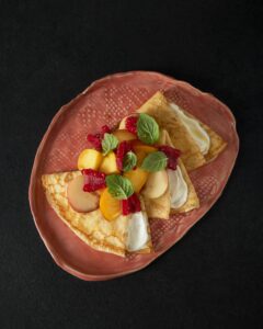 Sweet Crepes with Fruit and Cream