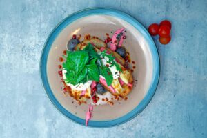 Halloumi and Beetroot Bruschetta