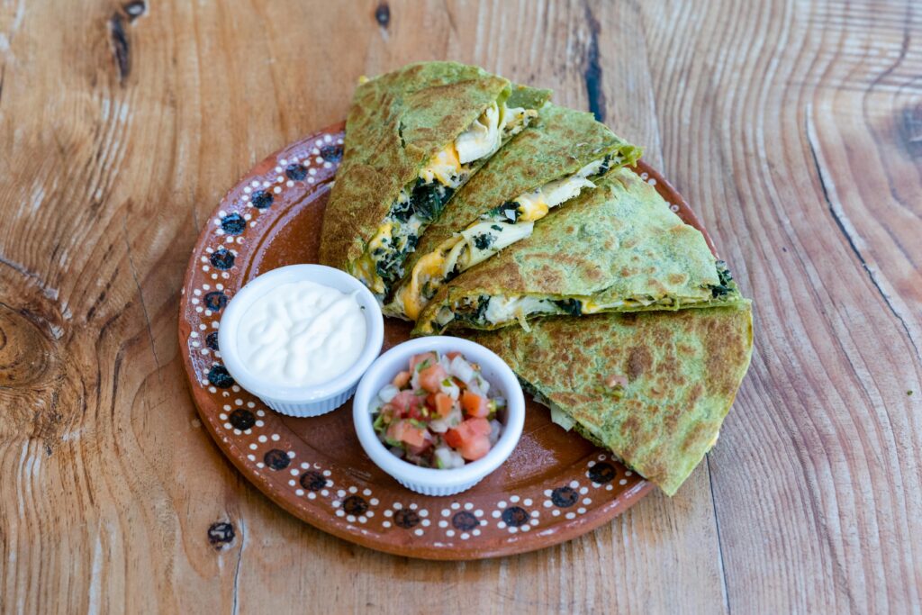 Spinach and Cheese Quesadillas