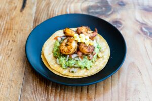 Grilled Shrimp Tacos with Avocado Guacamole