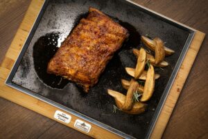 Sizzling Steak with Fries