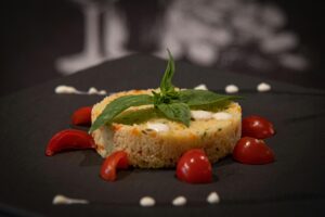 Polenta with Tomato Sauce and Basil