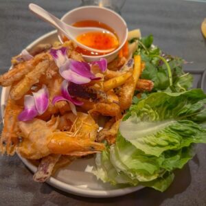 Vietnamese Fusion Shrimp Salad with Edible Flowers